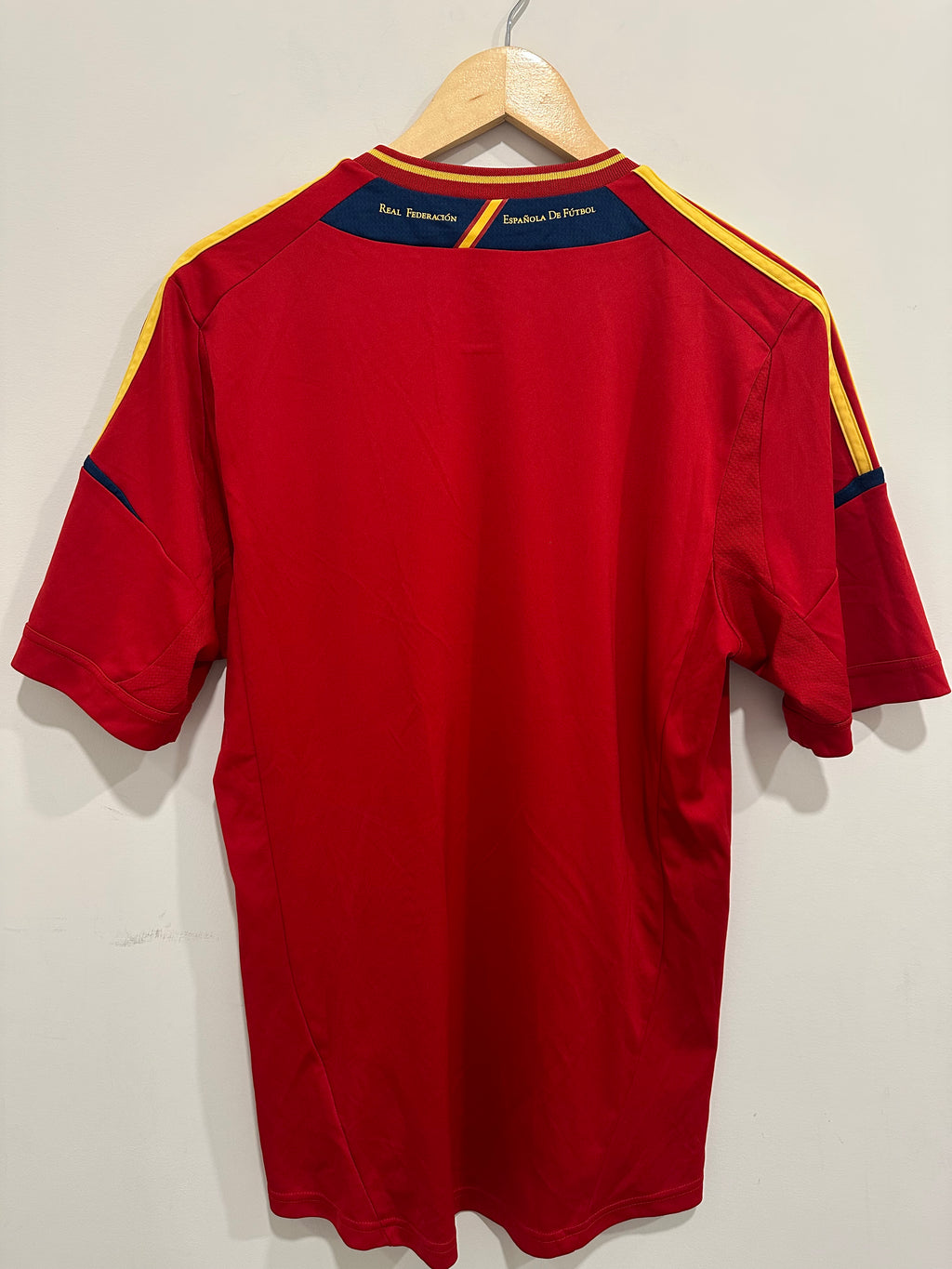 Spain 2012 Home Soccer Jersey (M)