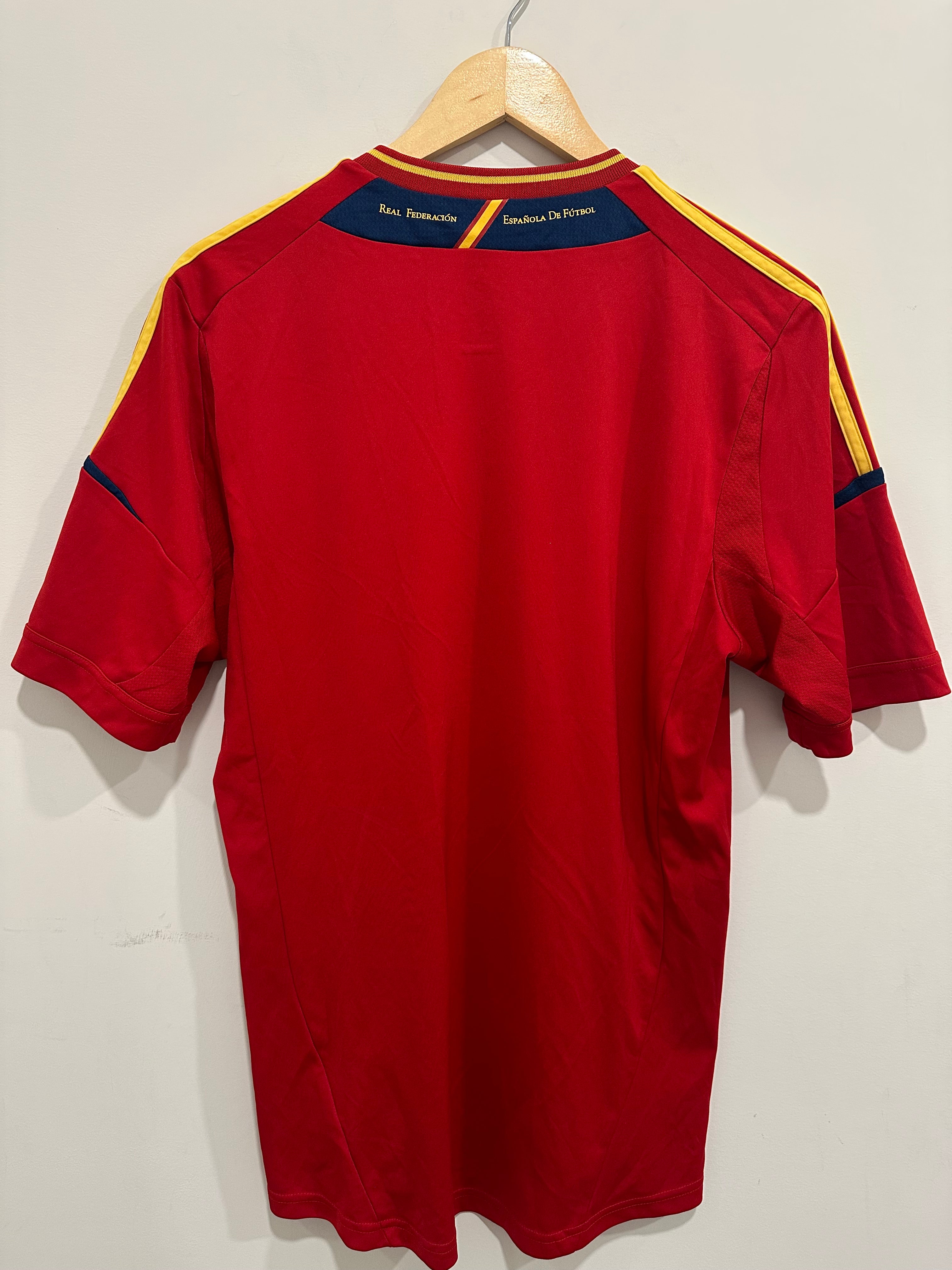 Spain 2012 Home Soccer Jersey (M)