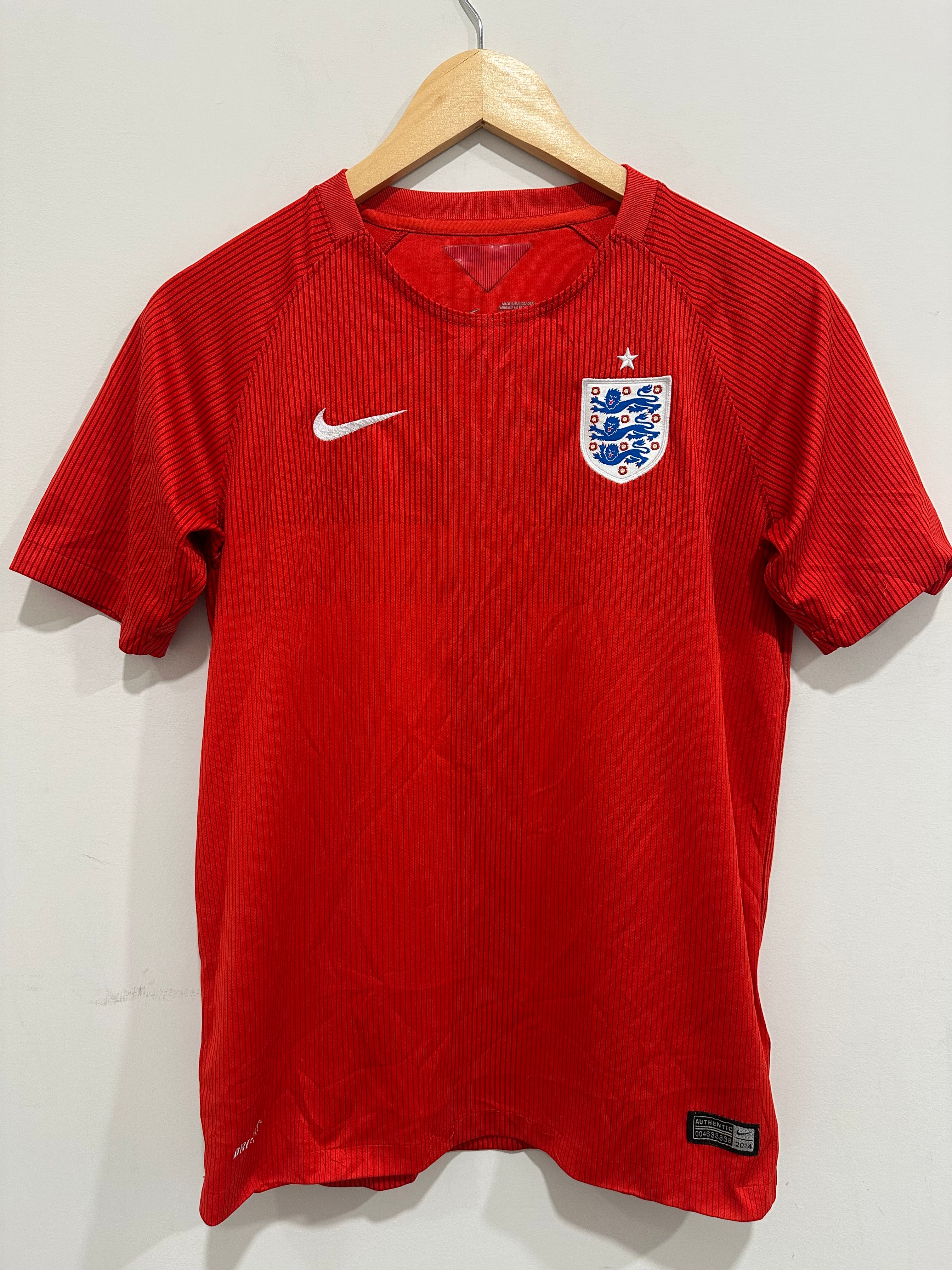 England 2014 Away Soccer Jersey (YXL)