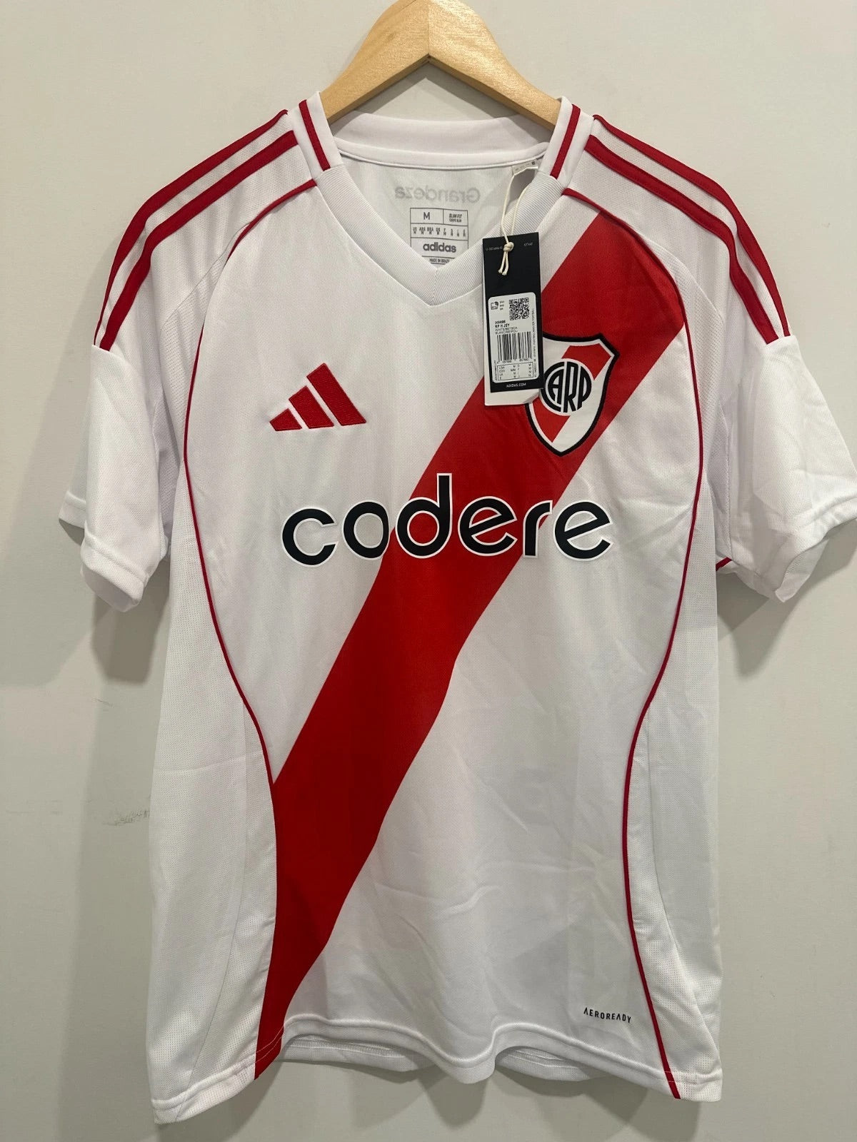 River Plate 2024 Home Soccer Jersey (M) NWT