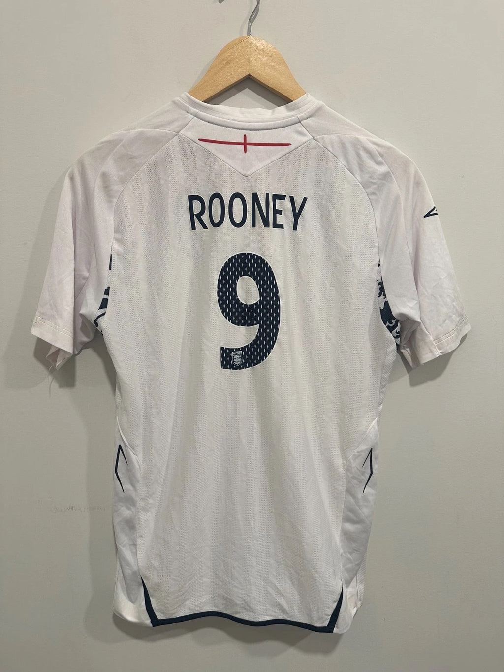 England 2007-09 Home Soccer Jersey Rooney #9 (YXL)