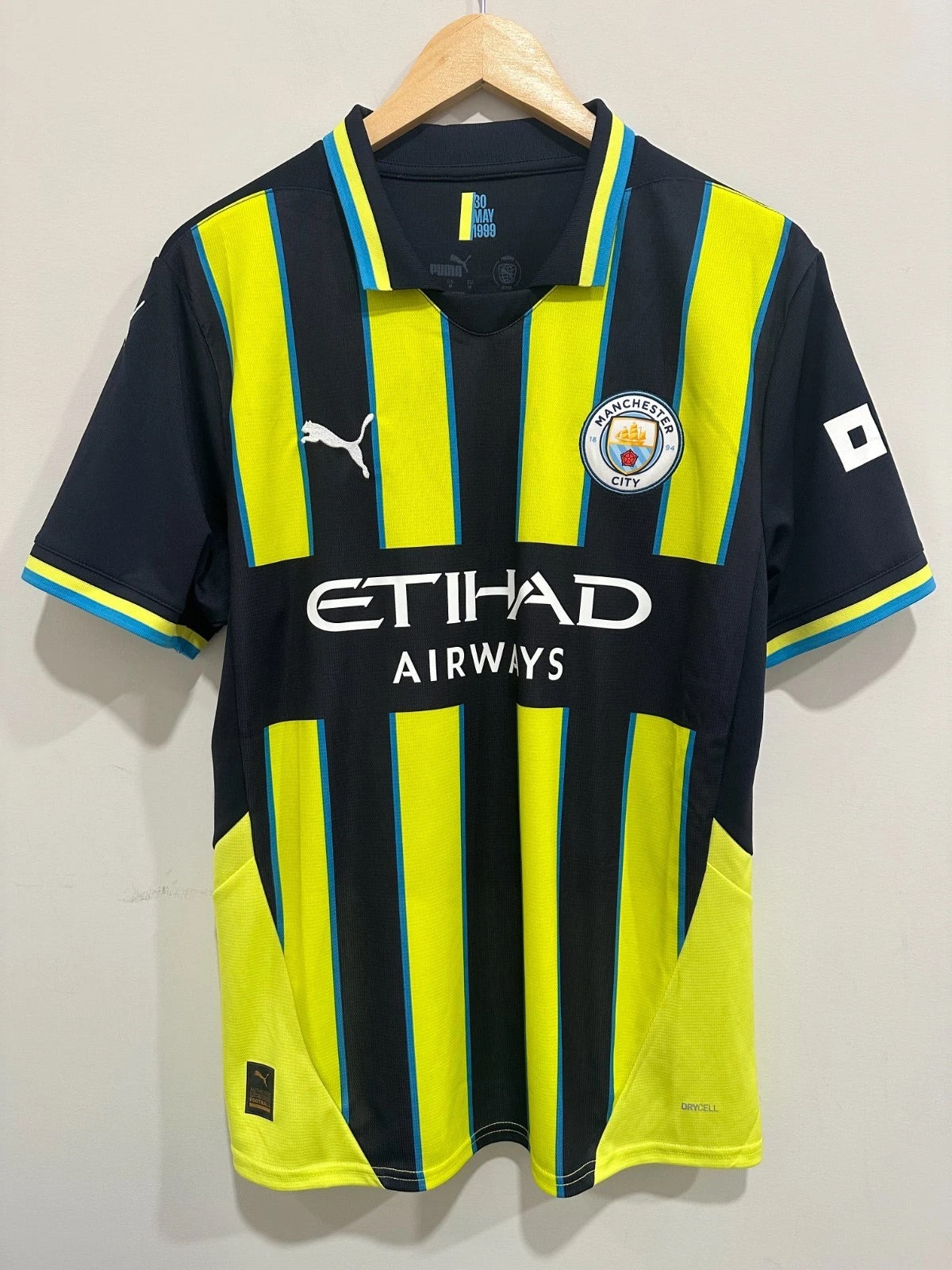 Manchester City 2024-25 Away Soccer Jersey De Bruyne #17 Authentic Version (M) NWT