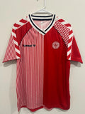 Denmark 1986 Home Soccer Jersey Reissue M Laudrup #11 (S)
