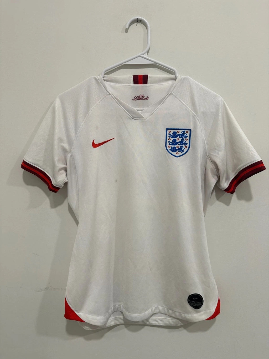 England Women's 2019-20 Home Soccer Jersey (Men's M)
